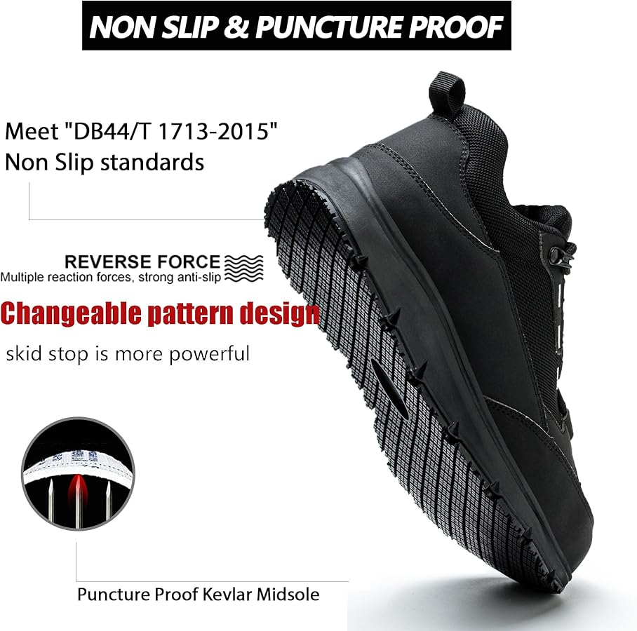 Amazon.com | ulogu Steel Toe Shoes Women Non Slip Waterproof